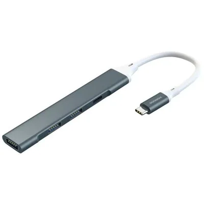Porodo ALUMINUM Multi-Port USB-C Hub 5Gbps Data Transfer - Gray